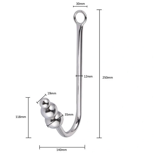 Anal 5334 with Hook and Collar Elegant Beaded Cuffs 0131